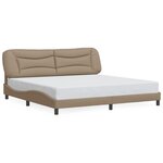 vidaXL Cadre de lit sans matelas cappuccino 200x200 cm similicuir
