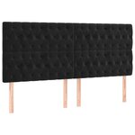 vidaXL Sommier à lattes de lit et matelas Noir 200x200 cm Velours