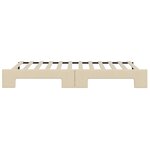 vidaXL Lit de jour avec lit gigogne crème 80x200 cm tissu