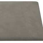 vidaXL Panneaux muraux 12 Pièces Gris clair 30x15 cm Velours 0 54 m²
