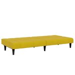 vidaXL Canapé-lit à 2 places avec repose-pied jaune velours