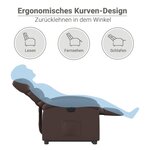 vidaXL Fauteuil inclinable électrique marron similicuir
