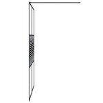 vidaXL Paroi de douche Noir 140x195 cm Verre ESG transparent