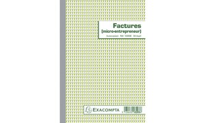 Manifold Factures Micro-Entrepreneur 210 x 148 mm 50F Dupli EXACOMPTA