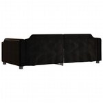 vidaXL Lit de jour avec lit gigogne noir 90x190 cm tissu