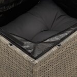 vidaXL Salon de jardin 11 Pièces avec coussins gris résine tressée