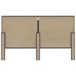 vidaXL Tête de lit touffetée Gris foncé Tissu 180x200 cm
