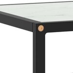 vidaXL Meuble TV noir avec verre marbre blanc 120x40x40 cm