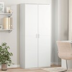 vidaXL Buffet haut blanc 80x35x180 cm bois d'ingénierie