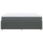 vidaXL Sommier à lattes de lit avec matelas Gris foncé 180x200cm Tissu