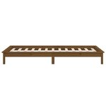 vidaXL Cadre de lit à LED marron miel 75x190 cm petit simple bois