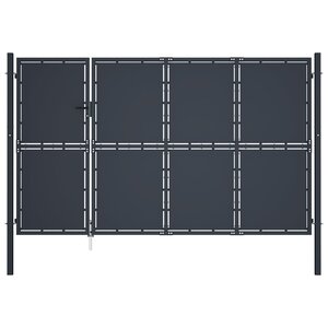 vidaXL Portail de jardin Acier 350 x 150 cm Anthracite