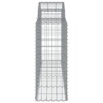 vidaXL Paniers à gabions arqués 4 Pièces 200x50x100/120 cm fer galvanisé