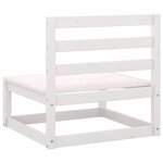 vidaXL Canapé d'angle de jardin coussins anthracite Bois de pin massif