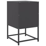 vidaXL Tables de chevet 2 Pièces noir 36x39x60 5 cm acier