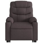 vidaXL Fauteuil inclinable de massage électrique Marron foncé Tissu