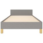 vidaXL Cadre de lit avec tête de lit Gris clair 80x200 cm Tissu