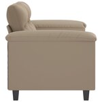 vidaXL Canapé à 2 places Taupe 120 cm Tissu microfibre