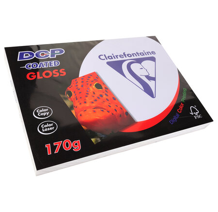 Ramette 250 Feuilles Papier DCP 170g A3 420x297 mm Certifié FSC Couché Brillan... CLAIREFONTAINE