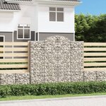 vidaXL Paniers à gabions arqués 3 Pièces 200x50x180/200 cm Fer galvanisé