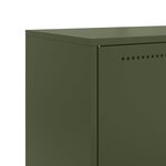 vidaXL Buffet haut vert olive 68 5x38 5x123 5 cm acier