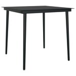 vidaXL Ensemble à manger de jardin coussins 5Pièces Noir Résine tressée