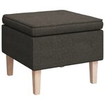 vidaXL Fauteuil avec pieds à bascule et tabouret Gris foncé Tissu
