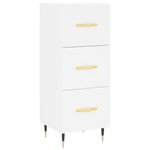 vidaXL Buffet haut Blanc 34 5x34x180 cm Bois d'ingénierie