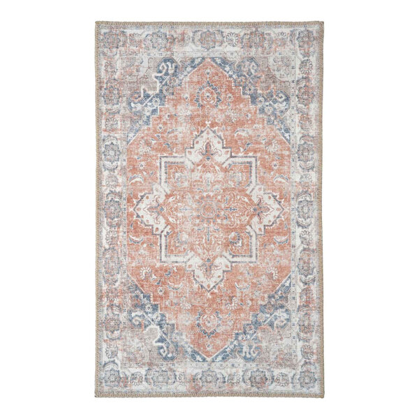 Paillasson orange et bleu 50 x 80 cm