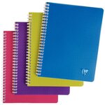 Cahier spirale clairefontaine linicolor a4 21 x 29 7 cm - petits carreaux - 180 pages - lot de 5