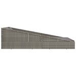vidaXL Lit de jardin Gris 110x200 cm Résine tressée