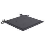 vidaXL Chaises de jardin lot de 4 avec coussins Bois de teck massif