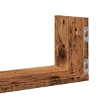 vidaXL Étagères murales 3 Pièces vieux bois 58x18x18 cm bois d'ingénierie