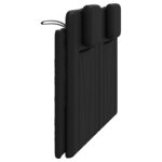 vidaXL Coussin de tête de lit noir 120 cm similicuir