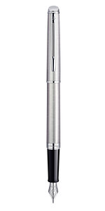 Waterman hemisphere stylo plume acier inoxydable plume moyenne encre bleue coffret cadeau