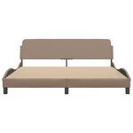 vidaXL Cadre de lit avec tête de lit Cappuccino 180x200 cm Similicuir