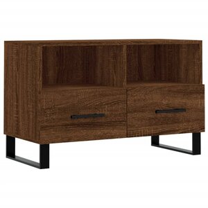 vidaXL Meuble TV Chêne marron 80x36x50 cm Bois d'ingénierie