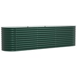 vidaXL Jardin surélevé vert 320x80x81 cm en acier galvanisé
