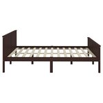 vidaXL Cadre de lit Marron foncé Bois de pin massif 180x200 cm