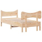 vidaXL Cadre de lit sans matelas 75x190 cm bois de pin massif