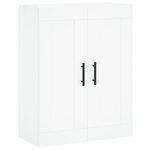 vidaXL Buffet haut Blanc 69 5x34x180 cm Bois d'ingénierie