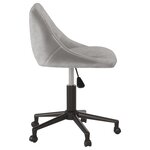 Chaise fauteuil siège pivotante de bureau informatique étude clairvelours gris 02_0024115