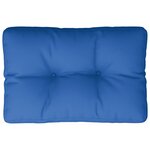 vidaXL Coussin de palette bleu royal 50x40x12 cm tissu