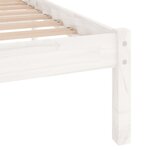 vidaXL Cadre de lit Blanc Bois de pin massif 140x200 cm