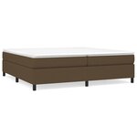 vidaXL Sommier à lattes de lit avec matelas Marron foncé 200x200 cm