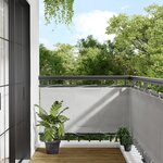 vidaXL Écran de balcon gris clair 75x400 cm 100  polyester oxford