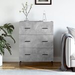 vidaXL Buffet gris béton 69 5x34x90 cm bois d'ingénierie