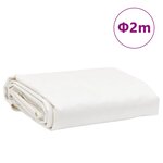 vidaXL Bâche blanc Ø 2 m 650 g/m²