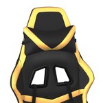 vidaXL Chaise de jeu de massage avec repose-pied Noir&Doré Similicuir