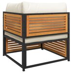 vidaXL Salon de jardin avec coussins 7 Pièces bois massif d'acacia
